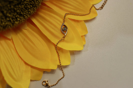 18K Gold plated Eye Stainless Steel non-Tarnish Bracelets