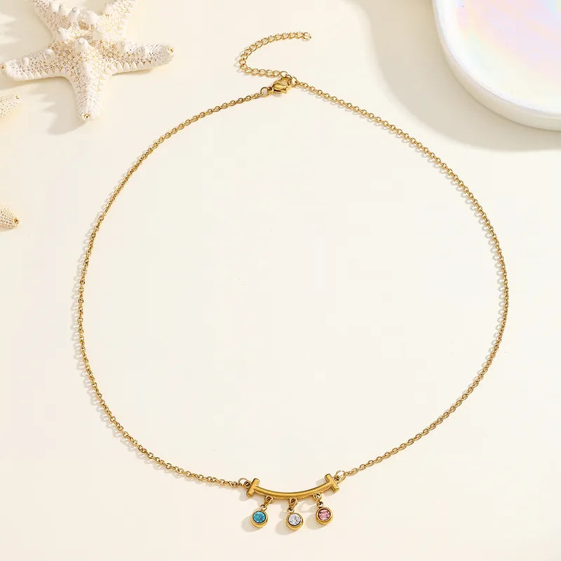 Stainless Steel Casual Elegant Classical Lobster Trigger Clasp Closure Multi Charms Necklace